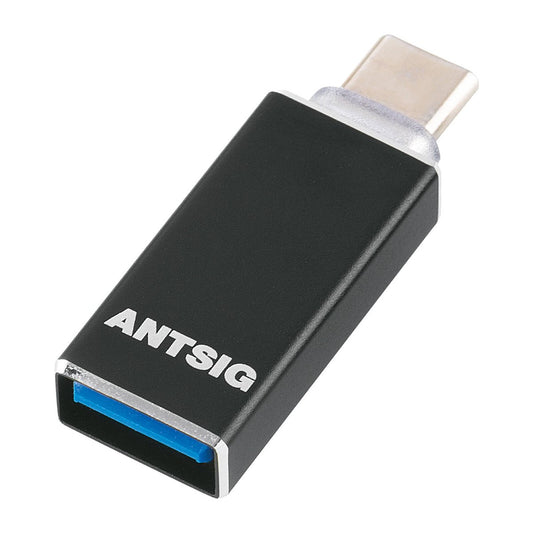 Antsig USB-C Plug to USB-A Socket Adaptor - 15mm x 8mm x 30mm - Durable Metal Housing