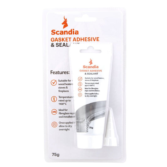 Scandia 75g Wood Heater Gasket Adhesive Sealant - 1100ºC - White Paste