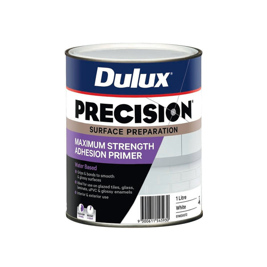 Dulux 1L Precision White Maximum Strength Adhesion Primer - Paint - 1L - Water Based - Superior Bonding - Auzzistore
