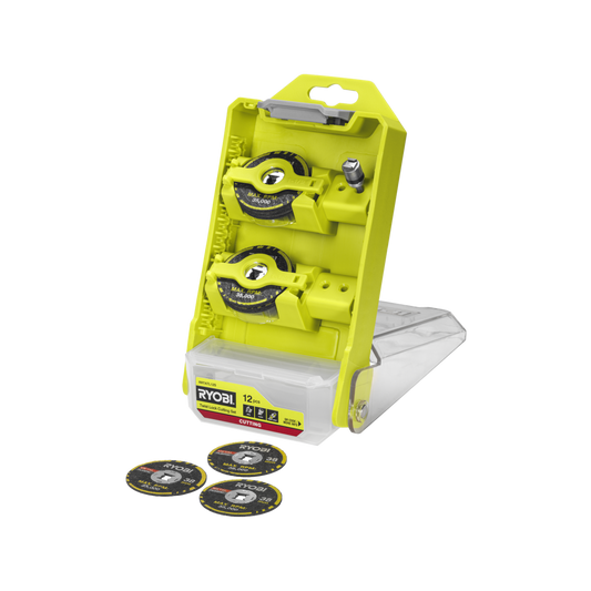 Ryobi 12 Piece Twist Lock Cutting Set - 11 Discs 38mm - Tool-Free Changes – view 2 - Auzzistore