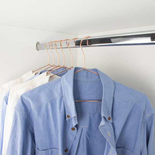 Practa Copper Metal Clothes Hangers 10 Pack - 420mm x 205mm - Durable & Space-Saving – view 2