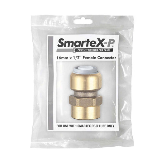 Smartex Pex Female Connector - 16 x 15mm - Lead Free Brass - Push-Fit – view 2 - Auzzistore