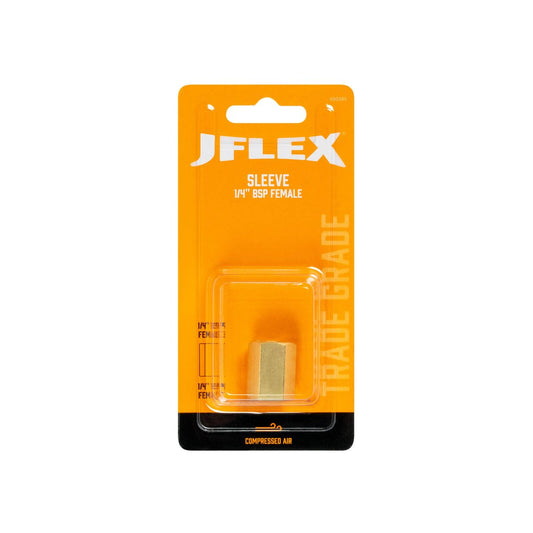 Jflex 1/4 BSP Female Hexagon Sleeve - Brass Fitting - 17mm x 26mm - Durable Connections – view 2 - Auzzistore