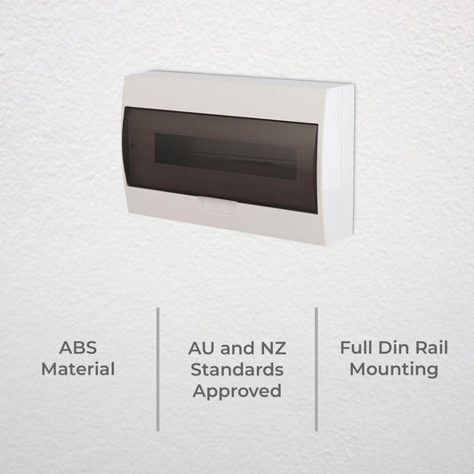 Deta 18 Module Surface Mounted Switchboard - ABS - 362mm - Safe Design – view 2 - Auzzistore
