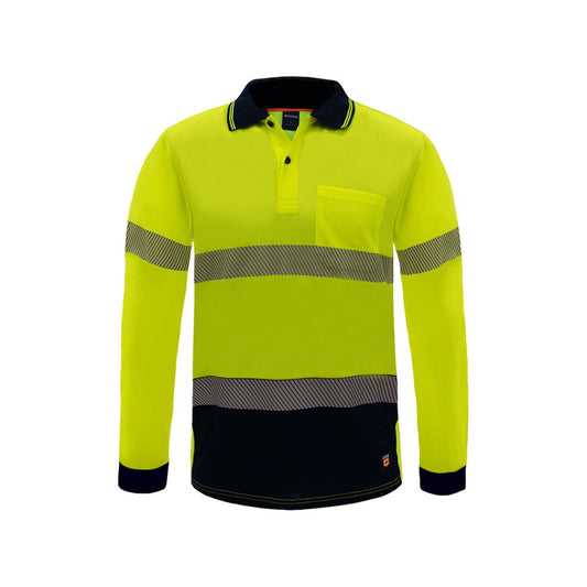 Citeco Hi Vis Long Sleeve Polo XL - Yellow - Lightweight - Breathable