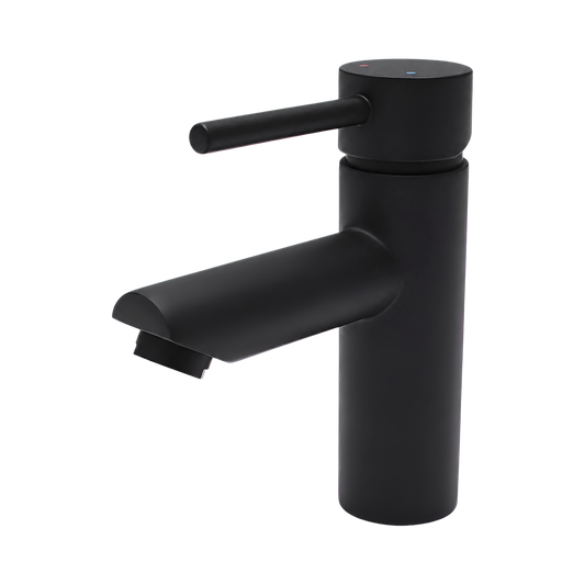 Estilo 35mm Matte Black Pin Lever Basin Mixer - Water Efficient - Modern Design