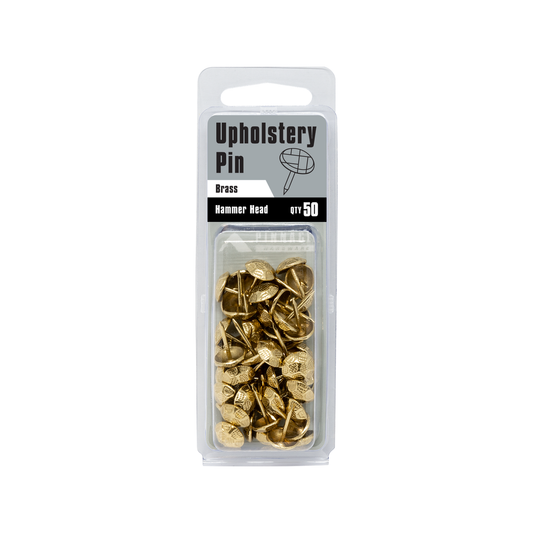 Pinnacle Brass Hammer Head Upholstery Nails 50 Pack - 40mm Brass - Easy Use – view 2 - Auzzistore
