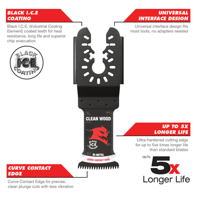 Diablo Bi Metal Multi Tool Blades - 32mm - 3 Pack - Clean Wood Cutting