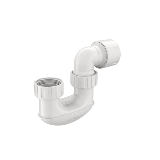 Caroma P Trap - 40mm - White - Plastic - Watermark Approved