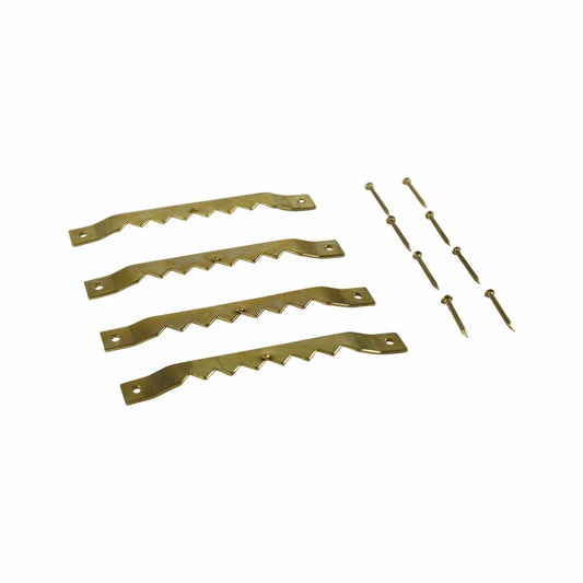 Everhang Picture Hanging Frame Claw - 4 Pack - Brass Plated - Easy Install