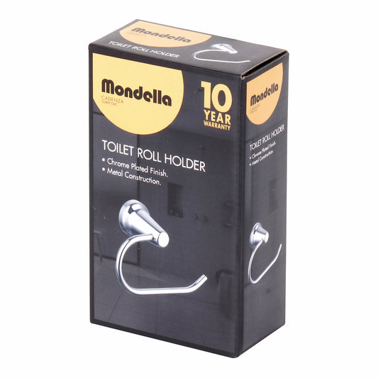 Mondella Toilet Paper Holder - Chrome - 160mm x 120mm - Durable Metal