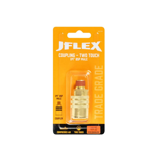 Jflex 1/4 Bsp Male Coupling - Brass - Manual Sleeve Design - 600189 – view 2 - Auzzistore