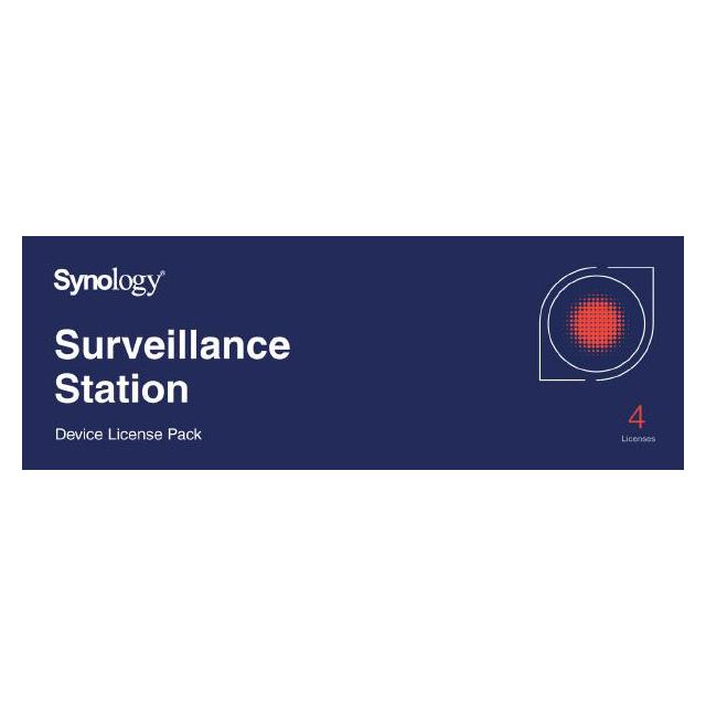 Synology Surveillance Device License Pack For Synology NAS - 4 Additional Licenses  (Physical Product)