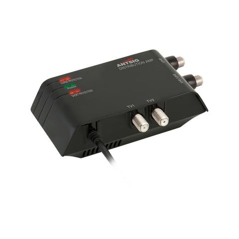 Antsig Indoor Distribution Amplifier - 2 Way - 24dB Gain - ABS - Black - Auzzistore