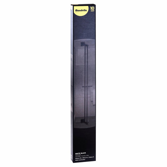 Mondella Rococo Double Towel Rail 935mm - Matte Black - 2 Towels – view 2