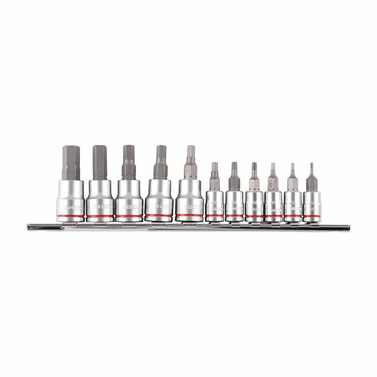 Kincrome 1/4" 3/8" Drive Imperial Hex Socket Set 11 Piece - Chrome Vanadium Steel - Auzzistore