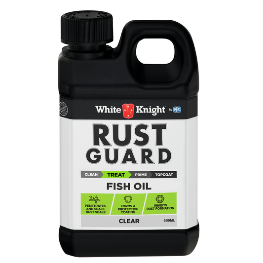 White Knight Rust Guard Fish Oil - 0.5L - Deodorised - Clear - Prevents Rust - Auzzistore