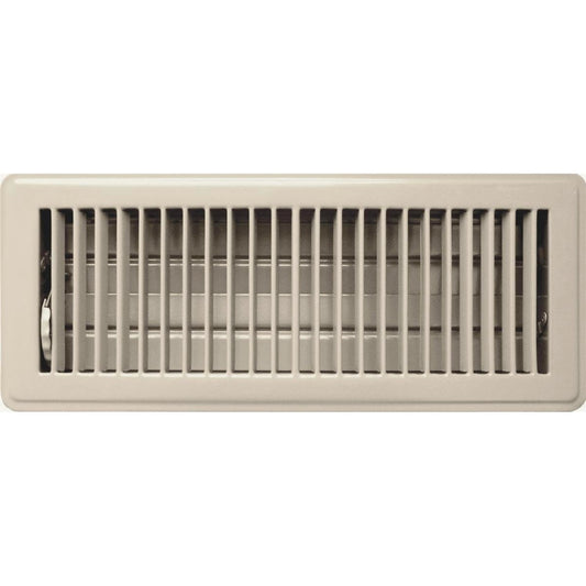 Accord Grey Metal Louvered Floor Vent 10 x 30cm Steel Adjustable Damper - Auzzistore