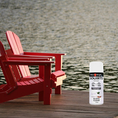 White Knight Squirts Clear Gloss Spray Paint 310g Durable Finish