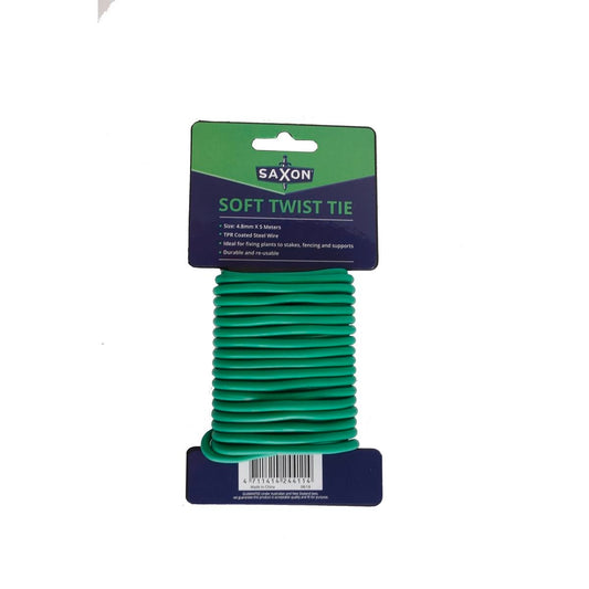 Saxon Soft Twist Tie - 5m - Steel Wire - Durable and Reusable - Auzzistore
