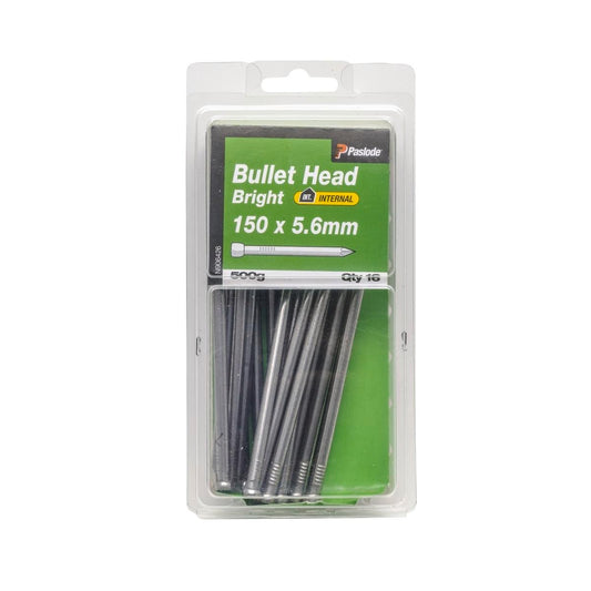 Paslode Bullet Head Nails 150mm Bright Steel 500g 16 Pack - Auzzistore