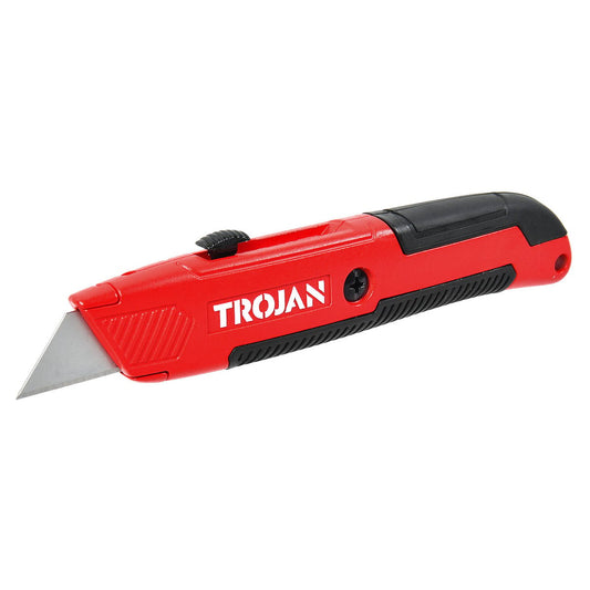 Trojan Utility Knife - Zinc Alloy - 3 SK5 Blades - 75mm x 11mm x 290mm - Auzzistore
