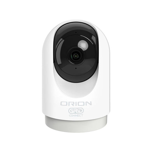 Orion Grid Connect Smart Wi Fi Indoor Pan and Tilt Security Camera - 2K-Pro - White - 24/7 Streaming - Two-Way Audio - Auzzistore