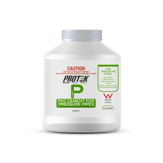 Protek PVC Cement - 500ml - Clear - Pressure Applications - Auzzistore