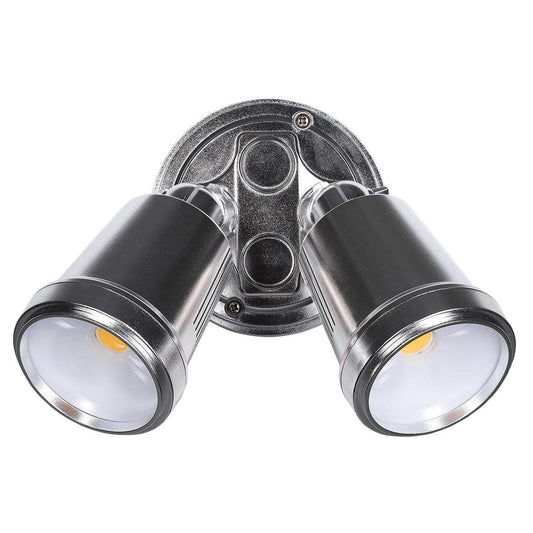 Brilliant Raptor III Twin Flood Light - 20W - 1800 Lumens - Satin Nickel - Auzzistore