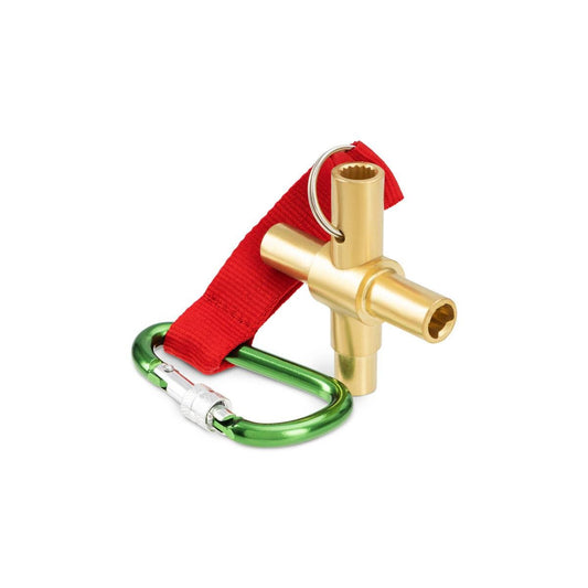 Brasshards Vandal Proof Tap 4 Way Key with Belt Clip - 64mm x 220mm - Reliable Tool - Auzzistore