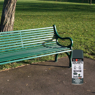 White Knight Squirts Brunswick Green Gloss Spray Paint 310g Durable Finish