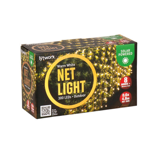 Lytworx Solar Net Lights 300 LEDs 0.6x4.8m Copper Warm White Glow