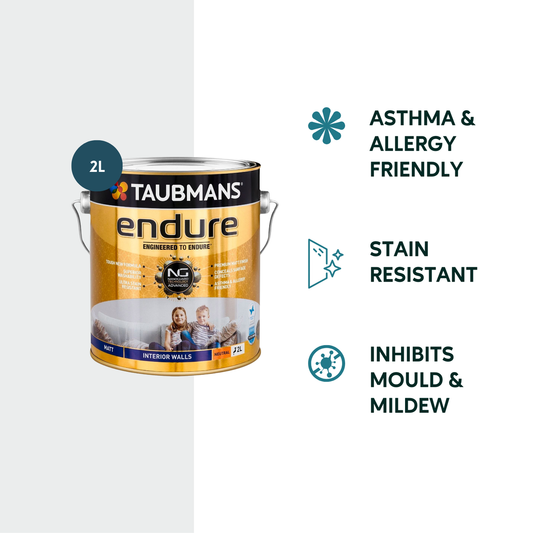 Taubmans 2L Neutral Matt Endure Interior Walls Paint - 2L - Water Based - Stain Resistant - Low Odour – view 2 - Auzzistore
