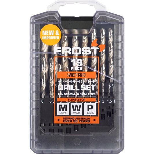 Frost Jobber Drill Set - 19 Piece - HSS - General Purpose - Auzzistore