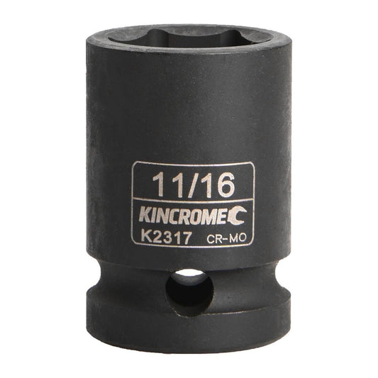 Kincrome 11/16" Square Drive Impact Socket - Cr-Mo Steel - Rust Resistant