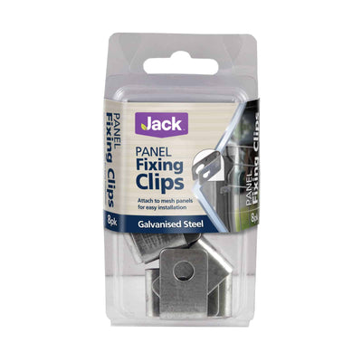 Jack Galvanised Mesh Panel Fixing Clip - 8 Pack - Steel - Durable