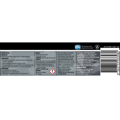 White Knight Charcoal 100ml Water Based Acrylic Paint - Quick Drying - Easy Clean - Gloss Finish