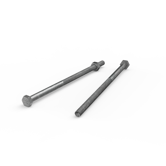 Zenith M6 x 130mm Hot Dip Galvanised Hex Head Bolts and Nuts Each