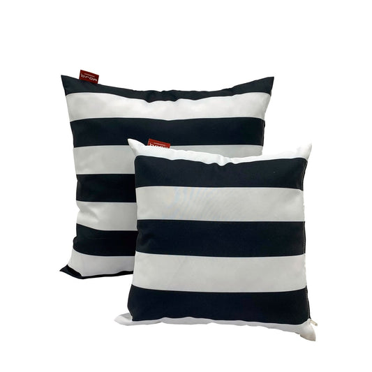 Mojo 45cm Striped Cushion Cover - Black - Contemporary Design – view 2