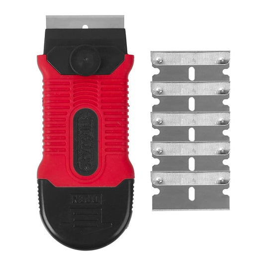Trojan Safety Scraper - 5 Blades - Rubber Grip - General Purpose - Auzzistore