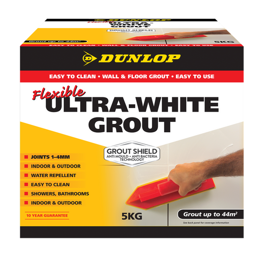 Dunlop Ultra White Grout - 5kg - Portland Cement - Anti Bacterial