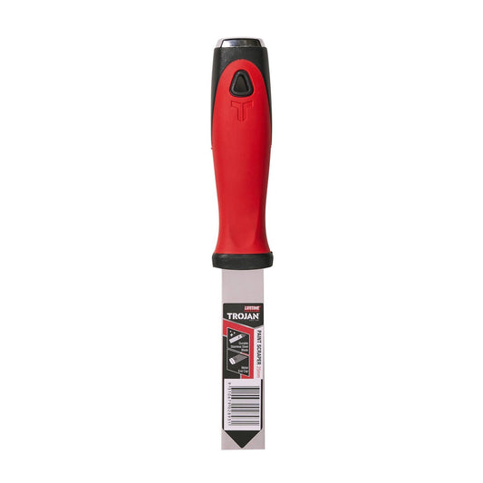 Trojan Paint Scraper - 25mm - Stainless Steel - Soft Grip Handle