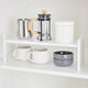 Ezystorage Small Expandable Pantry Shelf - 27-46 cm - White - Space Saver