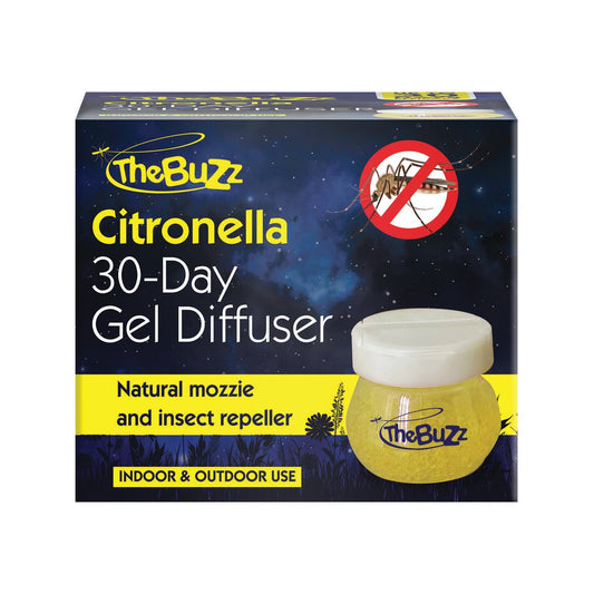 Buzz Citronella 30 Day Gel Diffuser - Natural Insect Repellent - 75mm x 65mm - Auzzistore