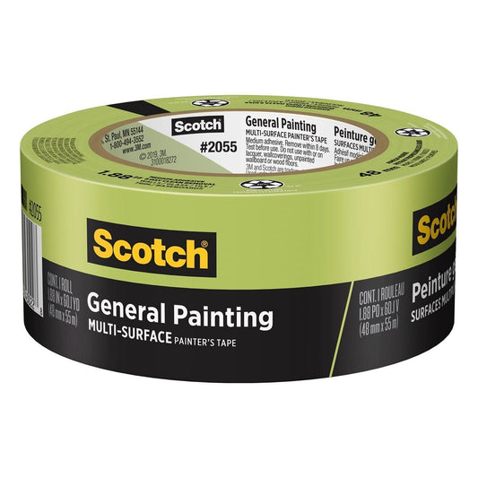Scotch General Painting Masking Tape - 48mm x 55m - Medium Adhesive - Clean Removal