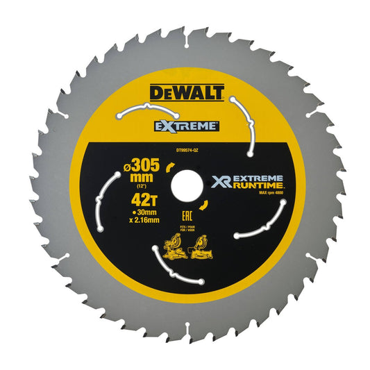 Dewalt XR Circular Saw Blade 305mm 42T - C3 Carbide - Extreme Runtime - Auzzistore