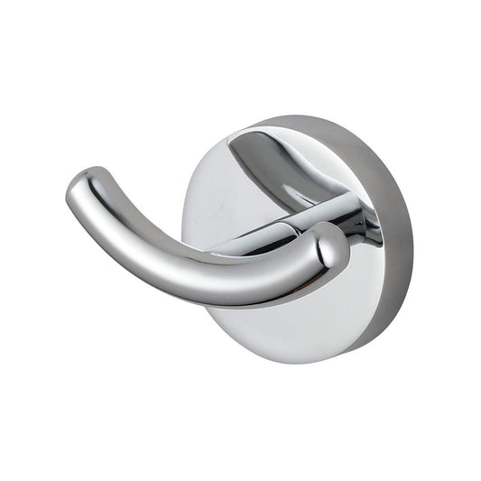Mondella Chrome Double Robe Hook - 70mm x 42mm x 48mm - Metal