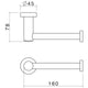 Caroma Chrome Cosmo Toilet Roll Holder - 160mm - Metal - Durable Design