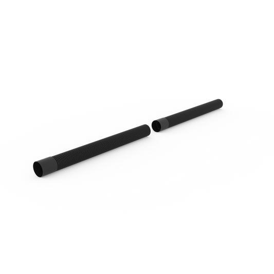 Reln Slotted Ag Pipe - 100mm x 1m - Black Plastic - Easy Joiner – view 2 - Auzzistore