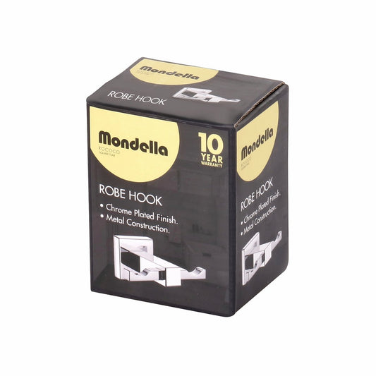 Mondella 80mm Chrome Rococo Robe Hook - Metal - Stylish Storage Solution – view 2 - Auzzistore